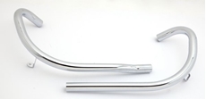 Picture of BSA ex/pipe  Pair - BSA A10 650 Swinging arm models (1958-62) Exhaust pipes